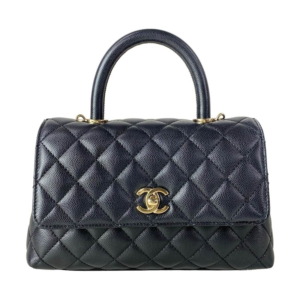 Chanel Small Top Handle Flap Bag/Matelasse/Coco Handle XS Handbag A92990